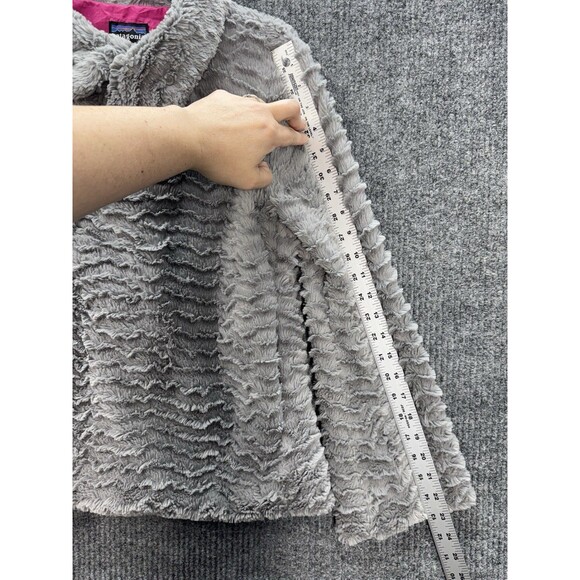 Patagonia Pelage Jacket Women's XS Gray Full Zip Snap Curly Fleece Fuzzy EUC - Picture 12 of 13